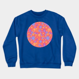 Vivid Flowers Pattern with Bold Colors Crewneck Sweatshirt